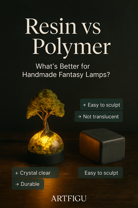 📝 Resin vs Polymer: What’s Better for Handmade Fantasy Lamps?