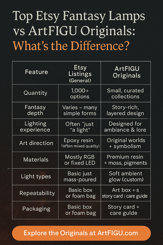 📝 Top Etsy Fantasy Lamps vs ArtFIGU Originals: What’s the Difference?