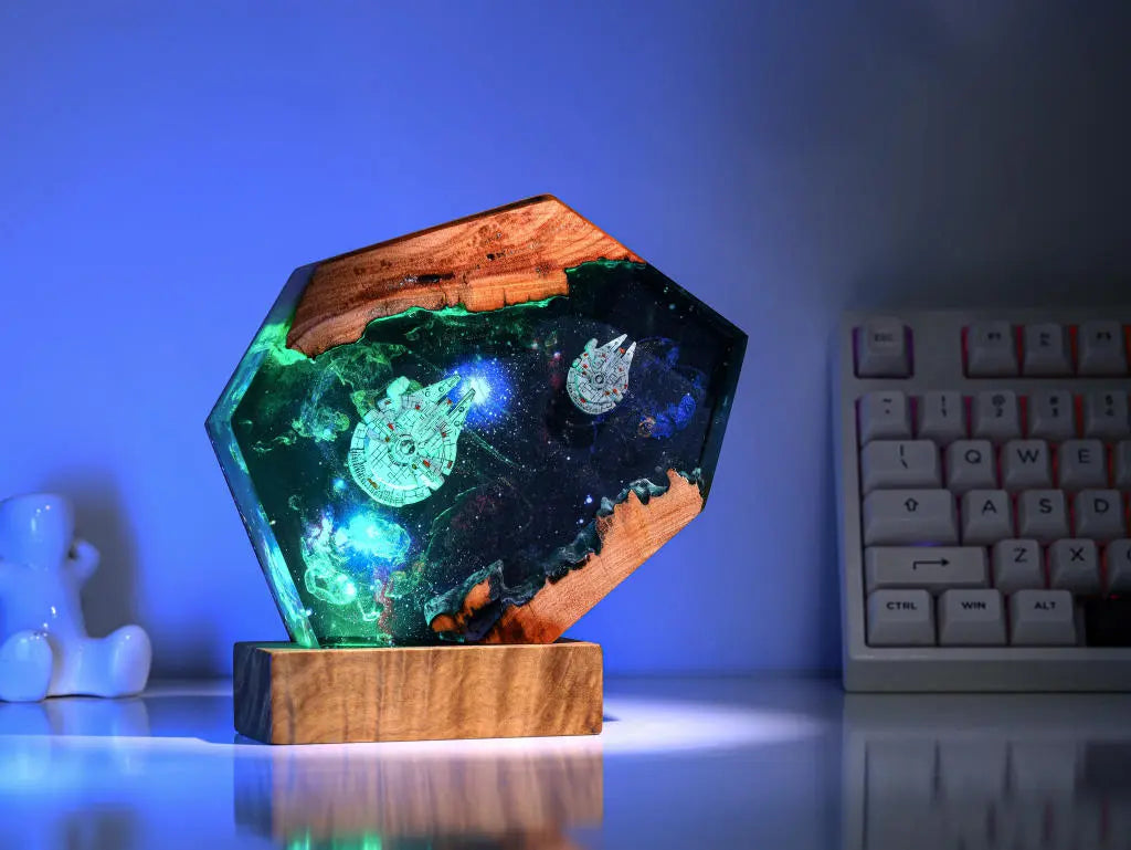 Universe Astronaut Moon Star Wars Millennium Falcon Galaxy Diorama