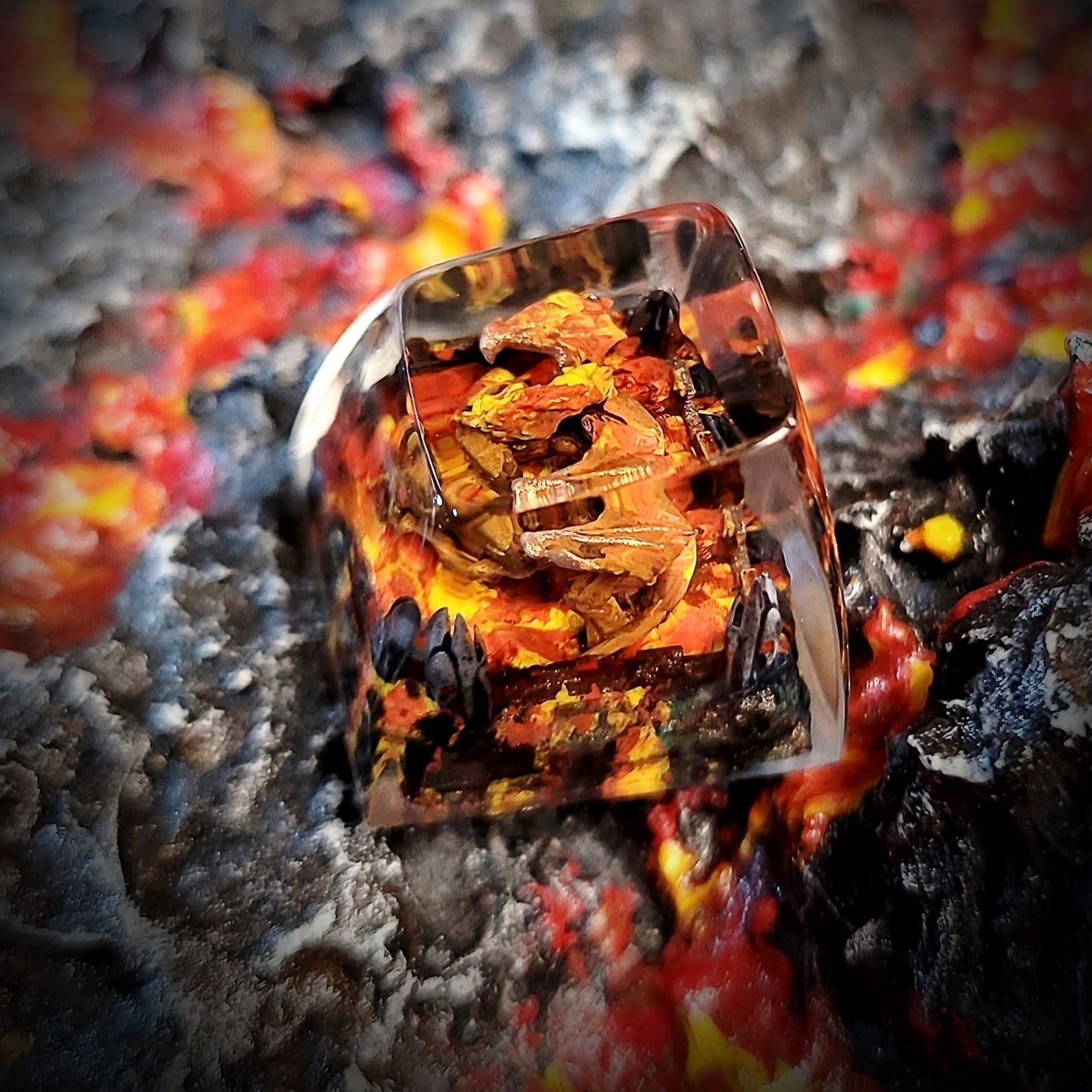LOTR Lord Of Rings Balrog Artisan Keycaps Epoxy Resin - ArtFIGU