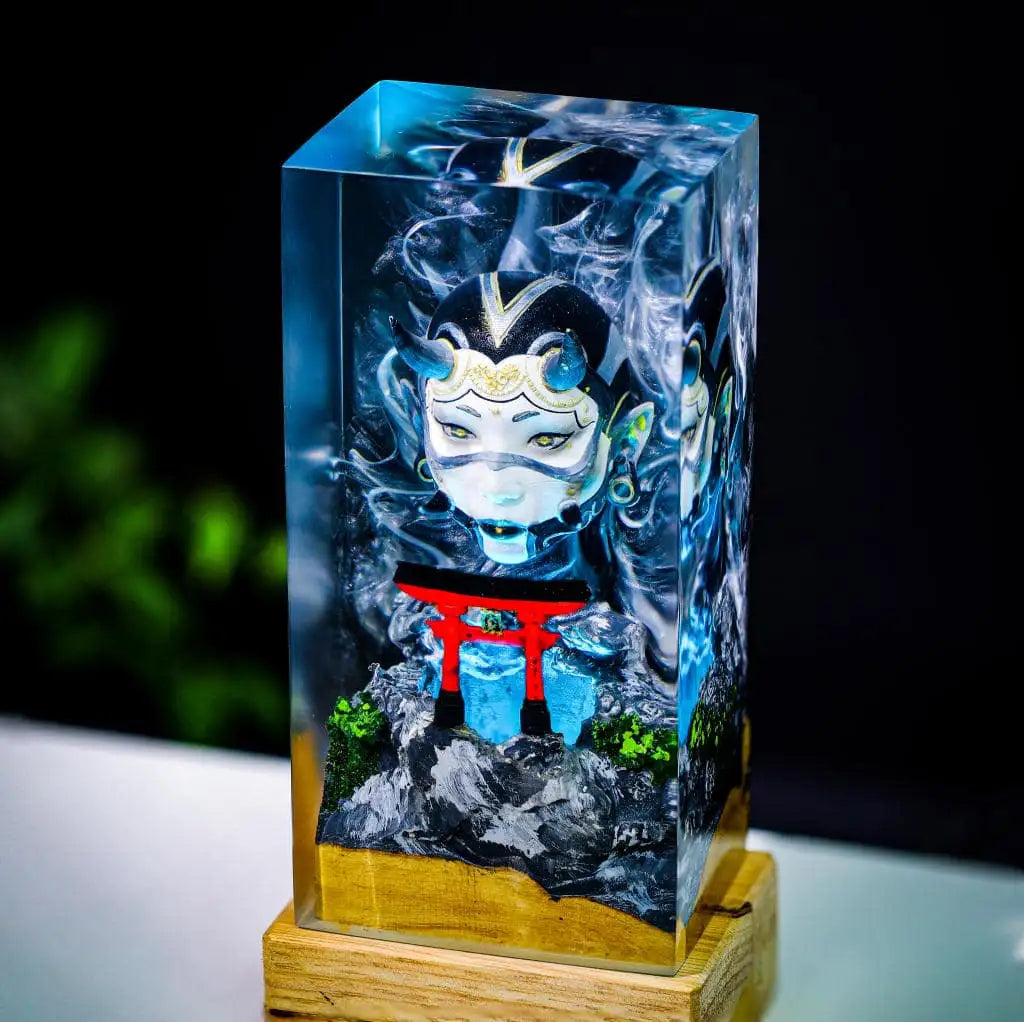 Girl Oni Mask and Torii Gate