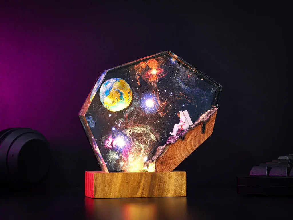 Universe Astronaut Moon Star Wars Millennium Falcon Galaxy Diorama