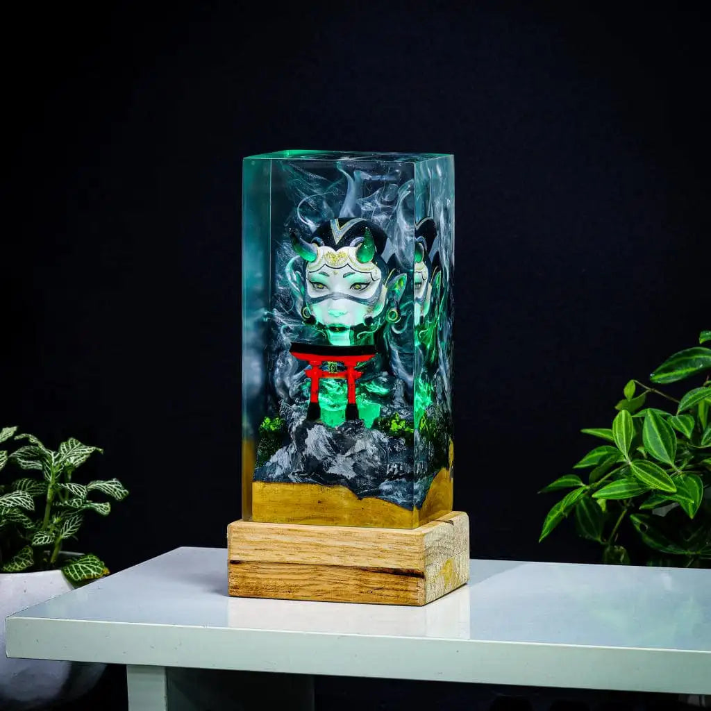 Girl Oni Mask and Torii Gate