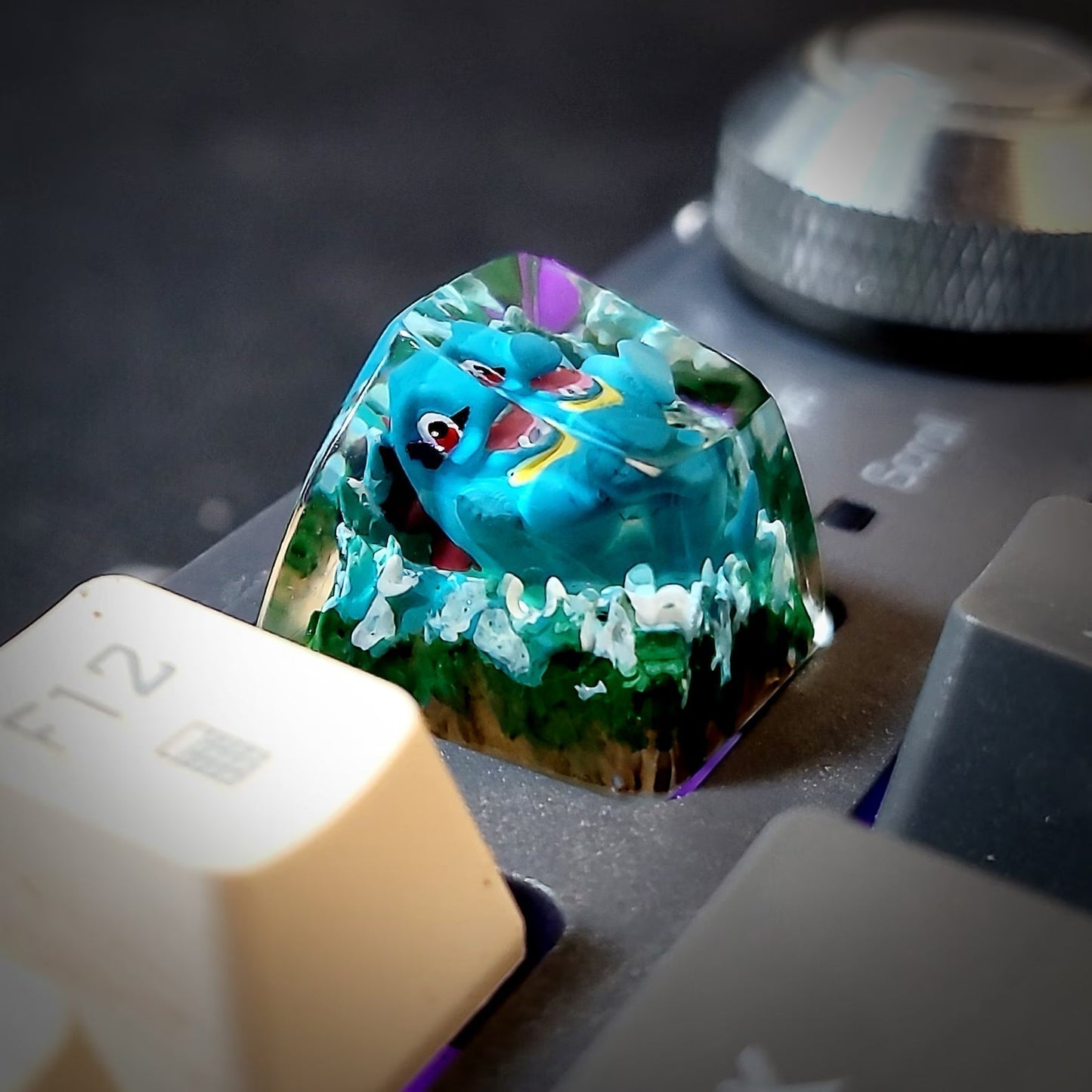 Pokemon Totodile Artisan Keycaps