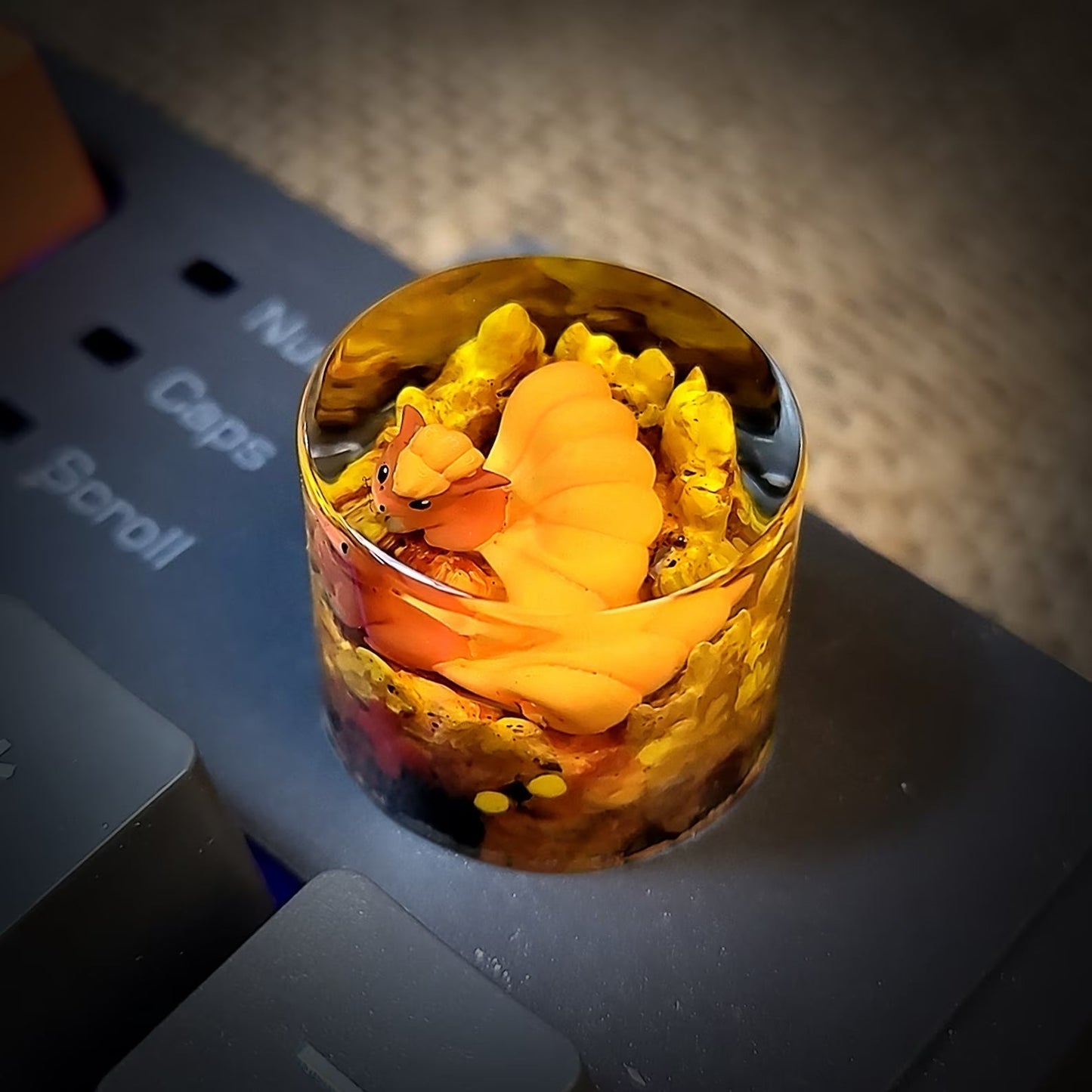 Pokemon Vupix Keyboard Knob Artisan Keycaps