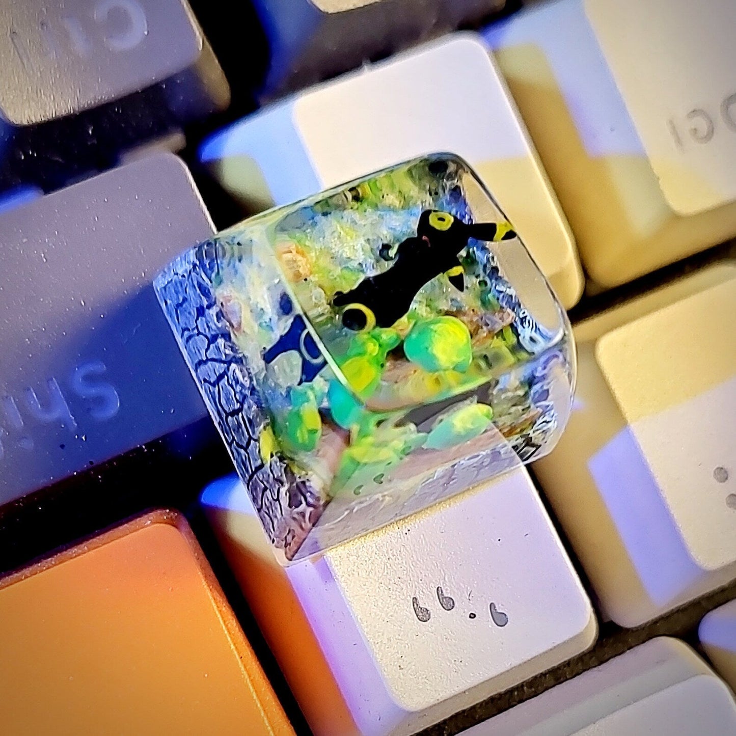 Pokemon Umbreon Artisan Keycaps