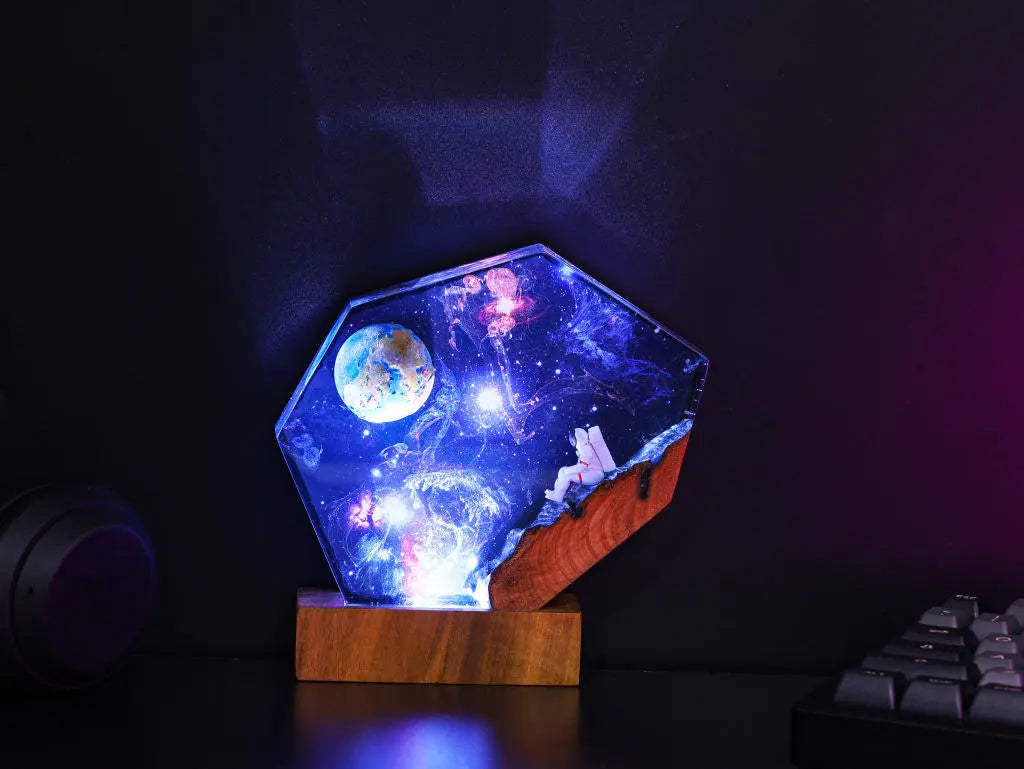 Universe Astronaut Moon Star Wars Millennium Falcon Galaxy Diorama