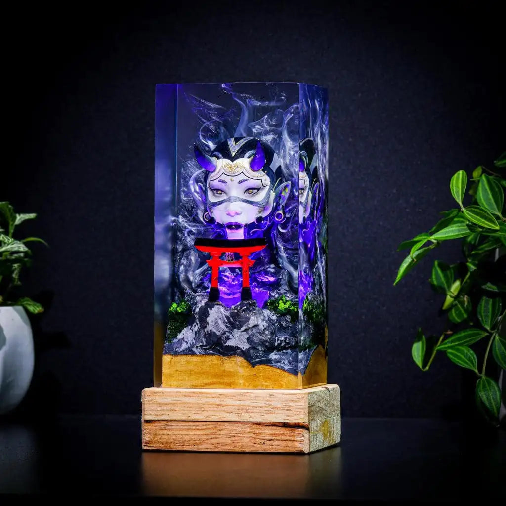 Girl Oni Mask and Torii Gate