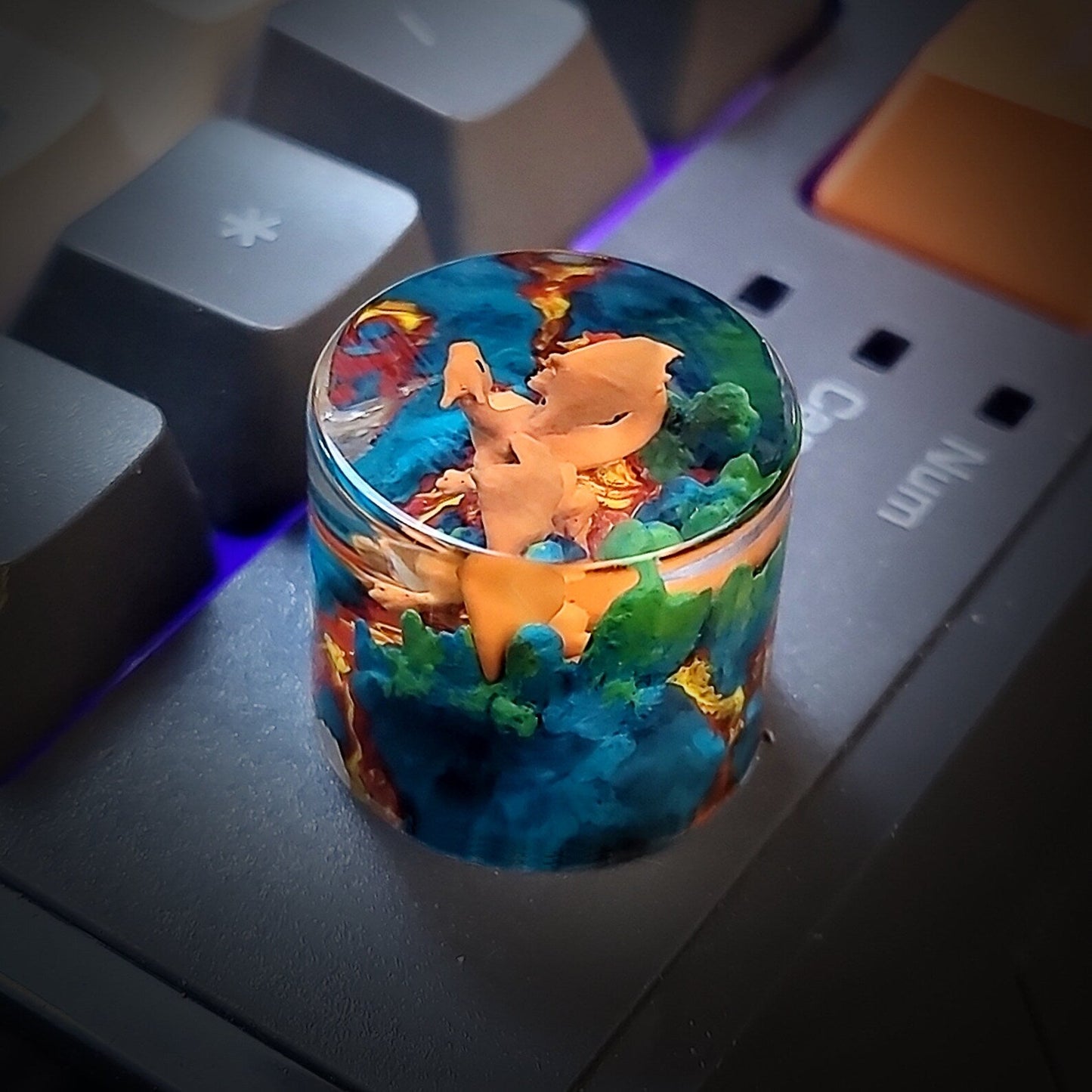 Pokemon Charizard Keyboard Knob Artisan Keycaps