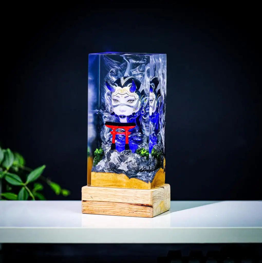 Girl Oni Mask and Torii Gate
