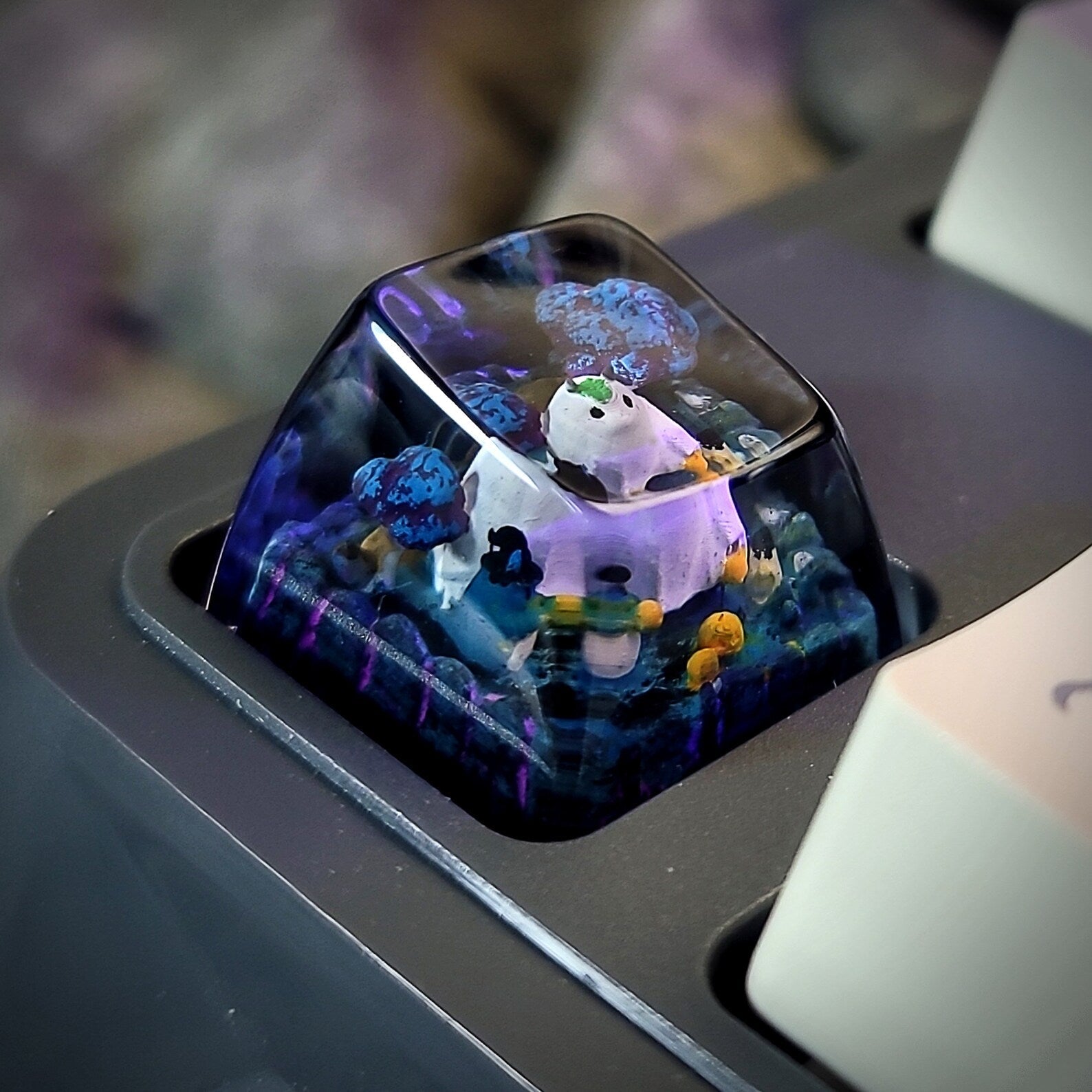 Totoro Halloween Artisan Keycaps Epoxy Resin - ArtFIGU