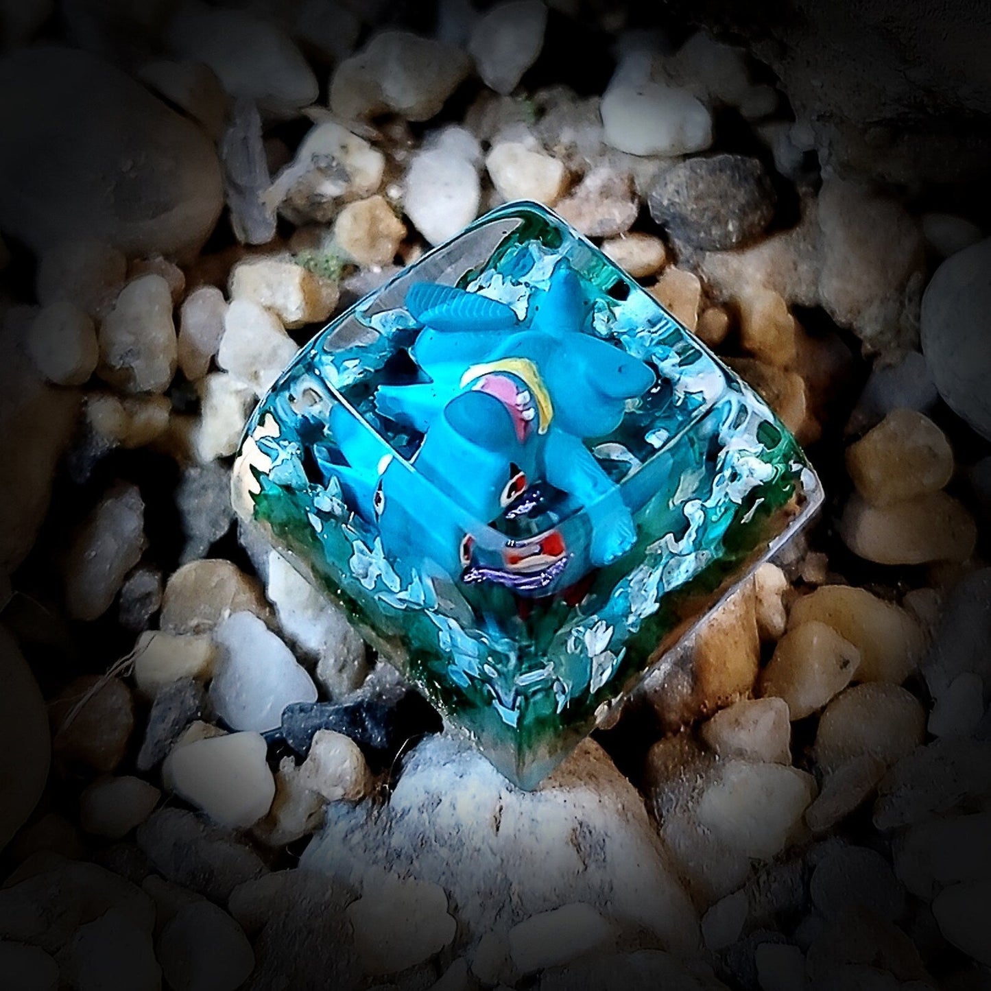 Pokemon Totodile Artisan Keycaps