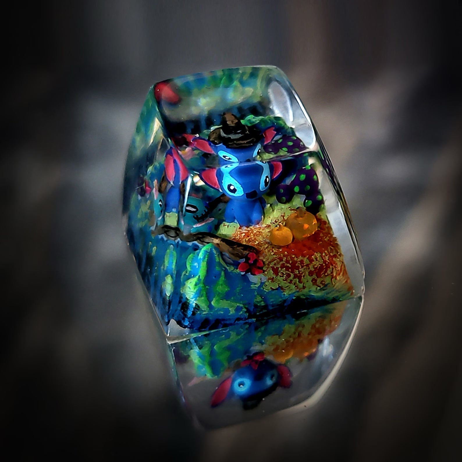 Lilo & Stitch Halloween Artisan Keycaps Epoxy Resin - ArtFIGU