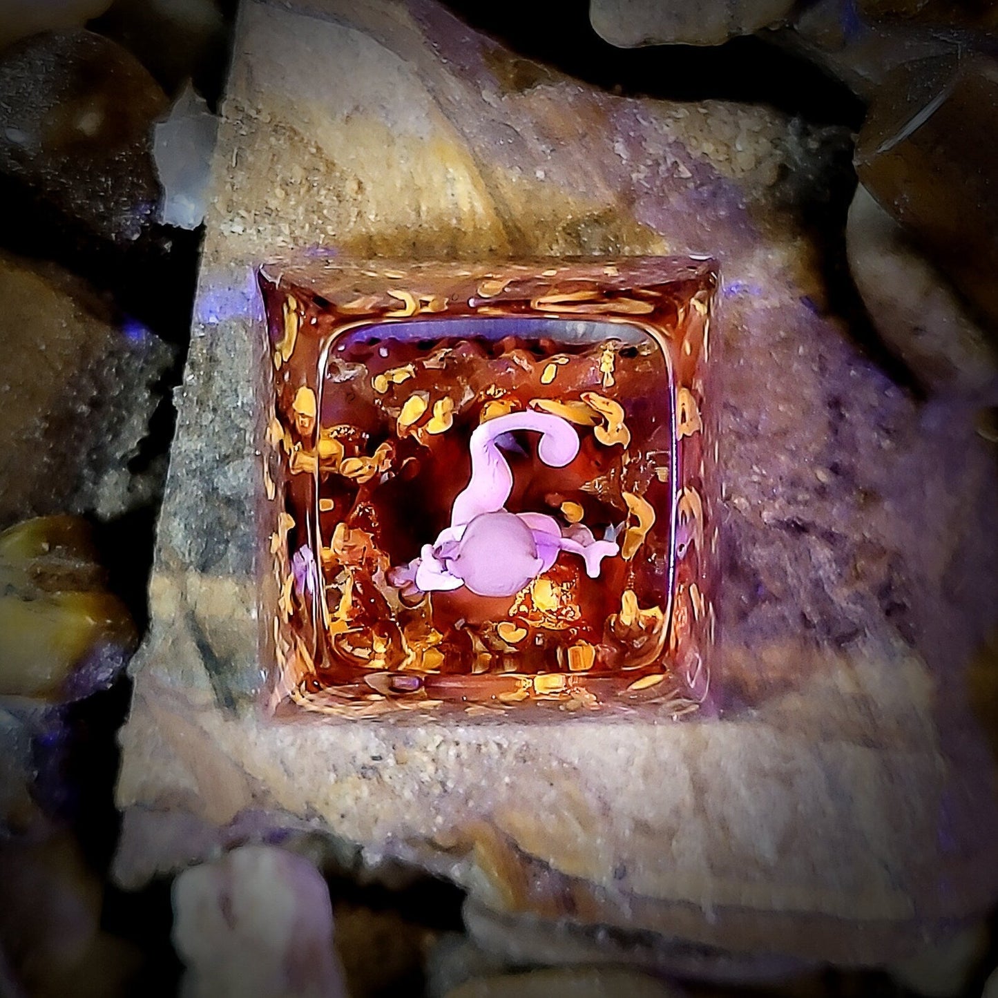 Pokemon Mewtwo Artisan Keycaps