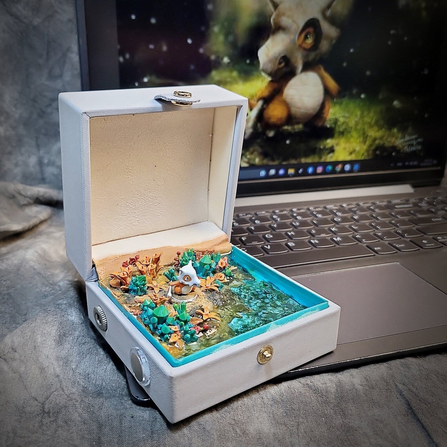 Pokemon Cubone Garagara Island Diorama Treasure Mistery Box Gift
