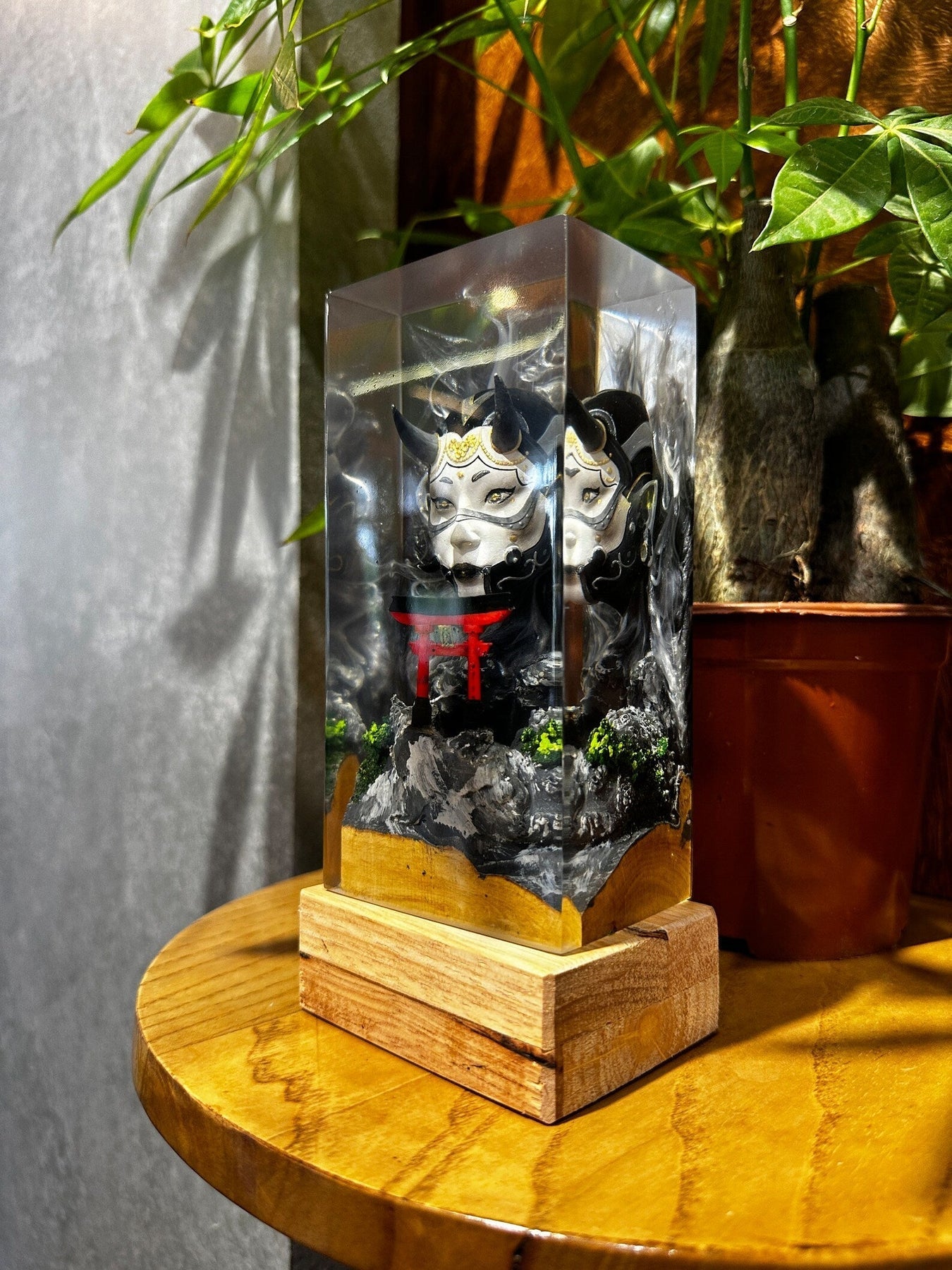 Girl Oni Mask and Torii Gate