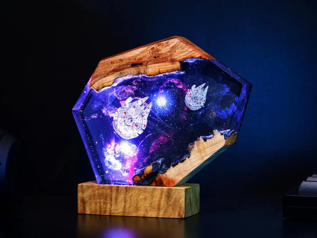 Universe Astronaut Moon Star Wars Millennium Falcon Galaxy Diorama