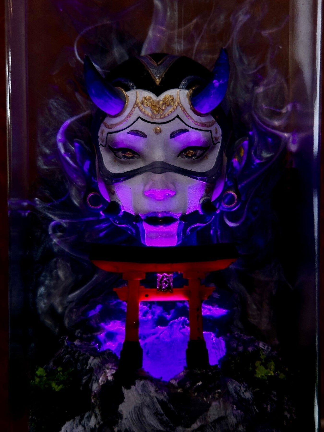 Girl Oni Mask and Torii Gate