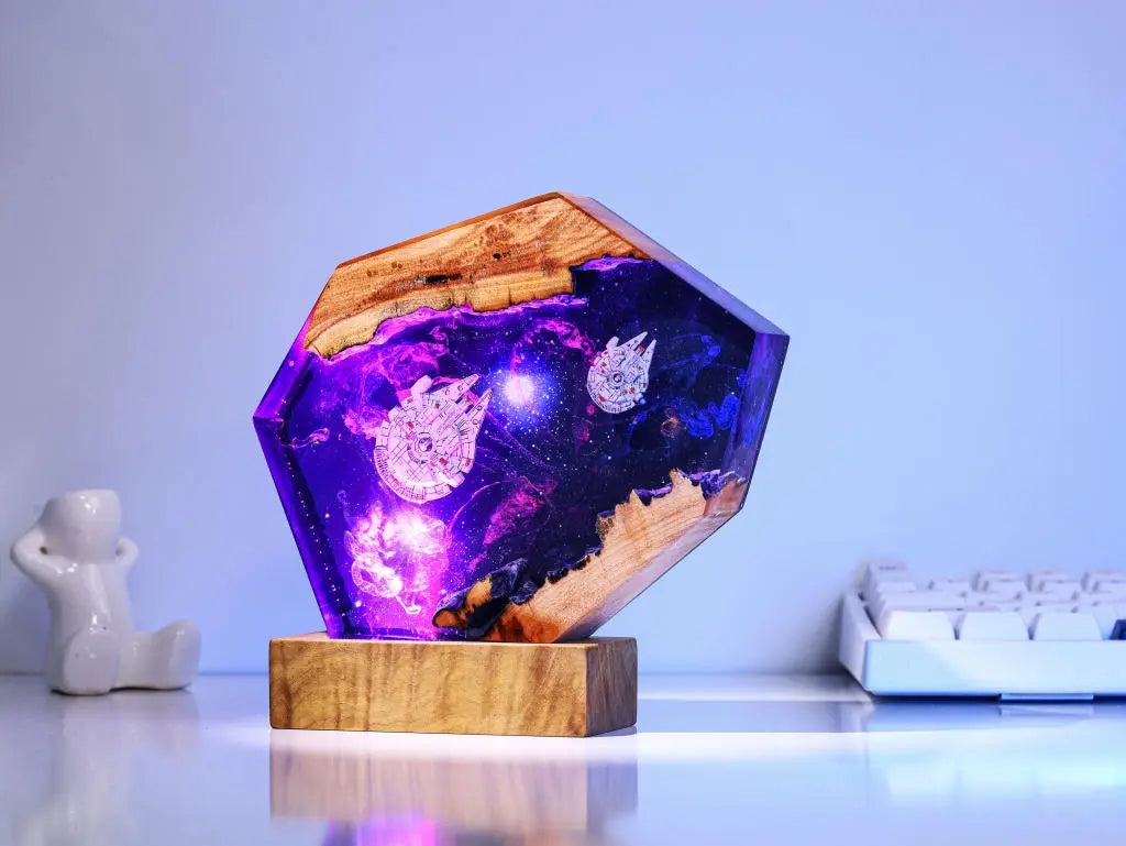 Universe Astronaut Moon Star Wars Millennium Falcon Galaxy Diorama