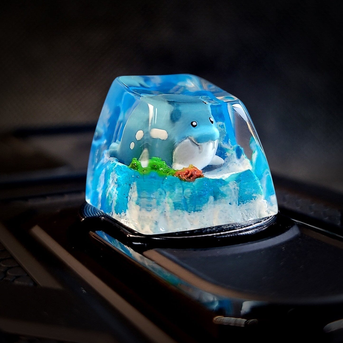 Pokemon Spheal Artisan Keycaps