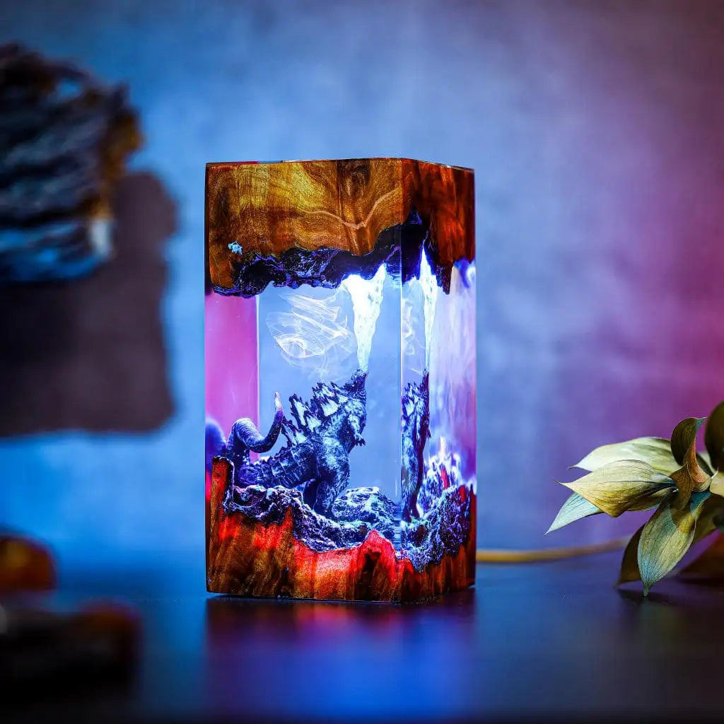 A+ Godzilla Monster Epoxy Resin Lamp - ArtFIGU