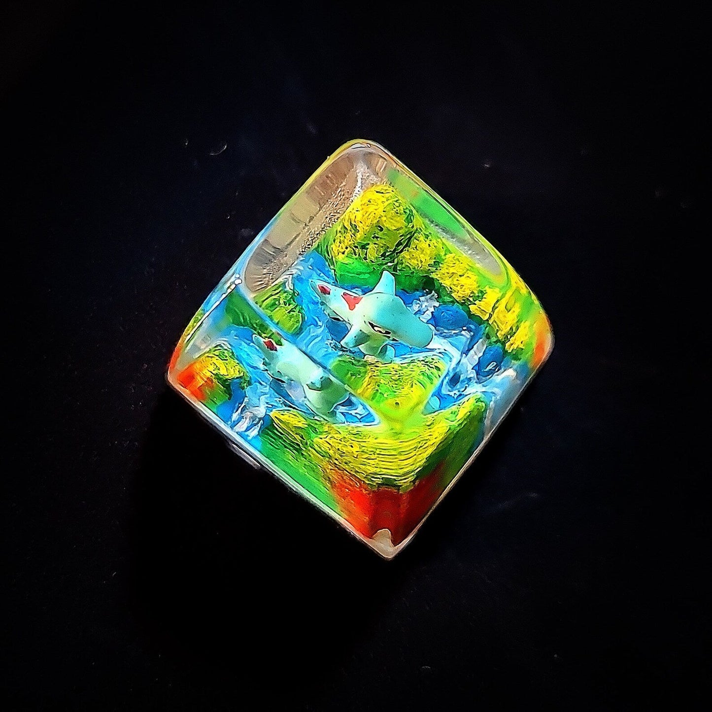 Pokemon Totodile Artisan Keycaps