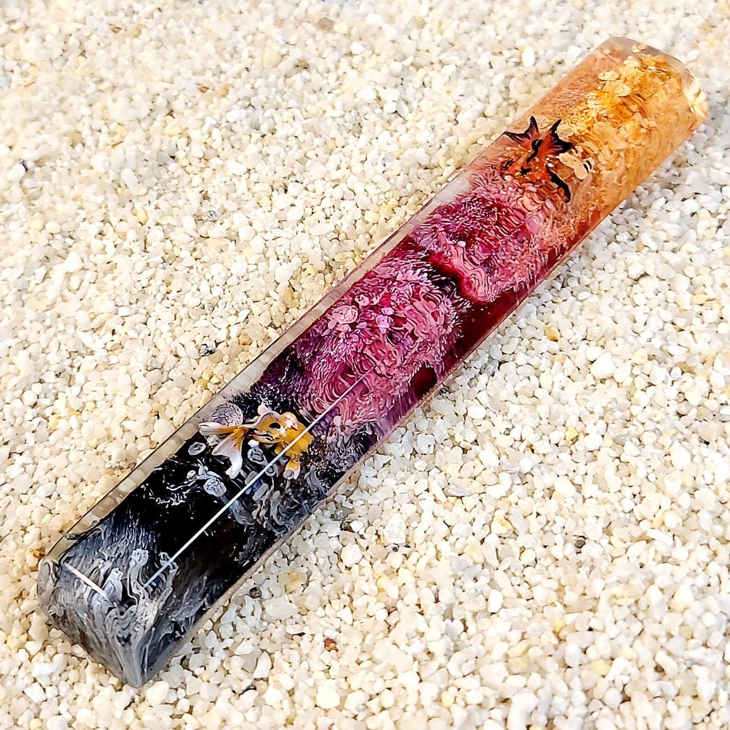 Golden Fish Spacebar Artisan Keycaps Epoxy Resin - ArtFIGU