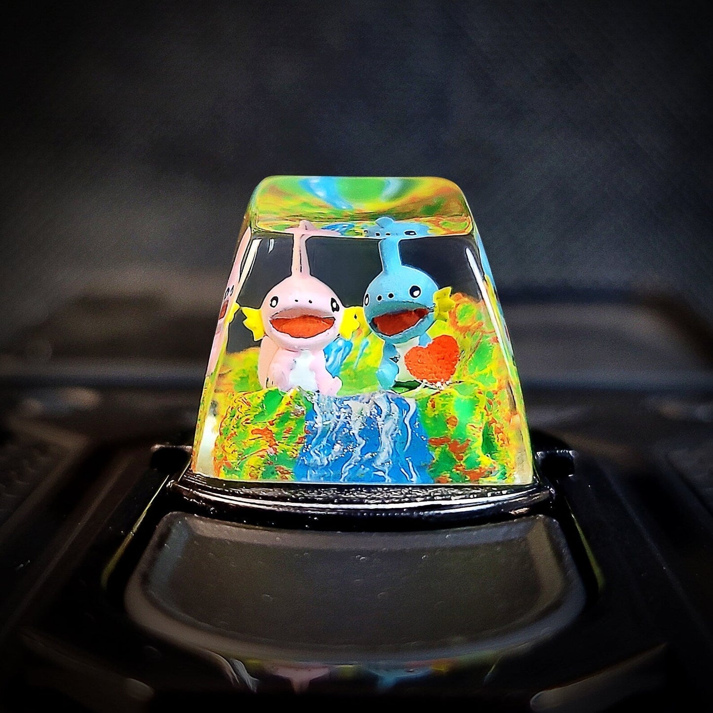 Pokemon Mudkip Shiny Mudkip Artisan Keycaps
