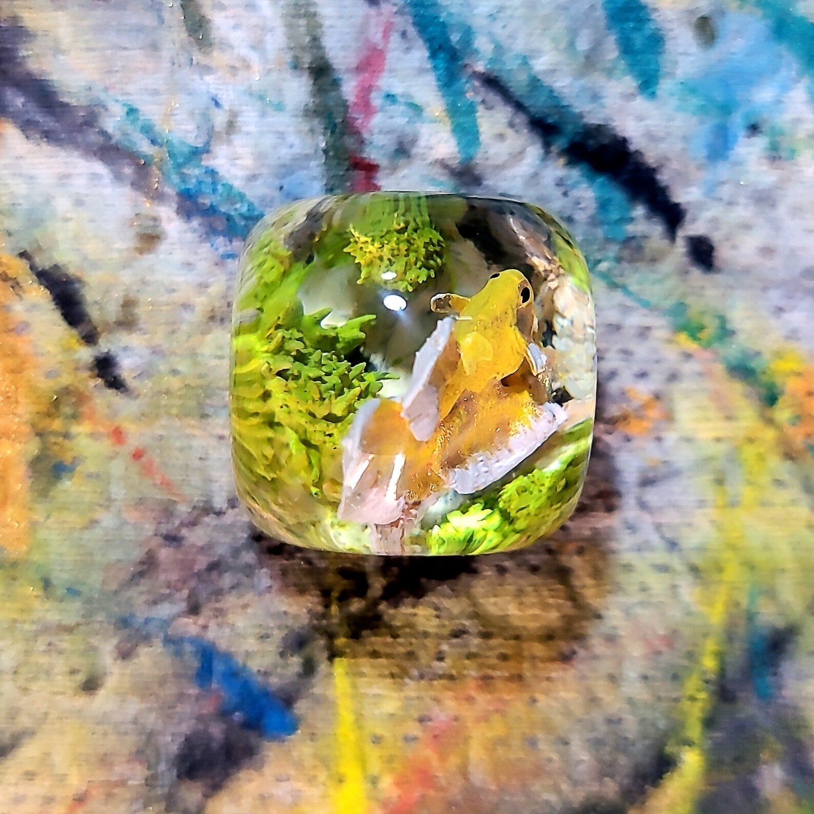 Siamese Fighting Fish Betta Artisan Keycaps Epoxy Resin - ArtFIGU