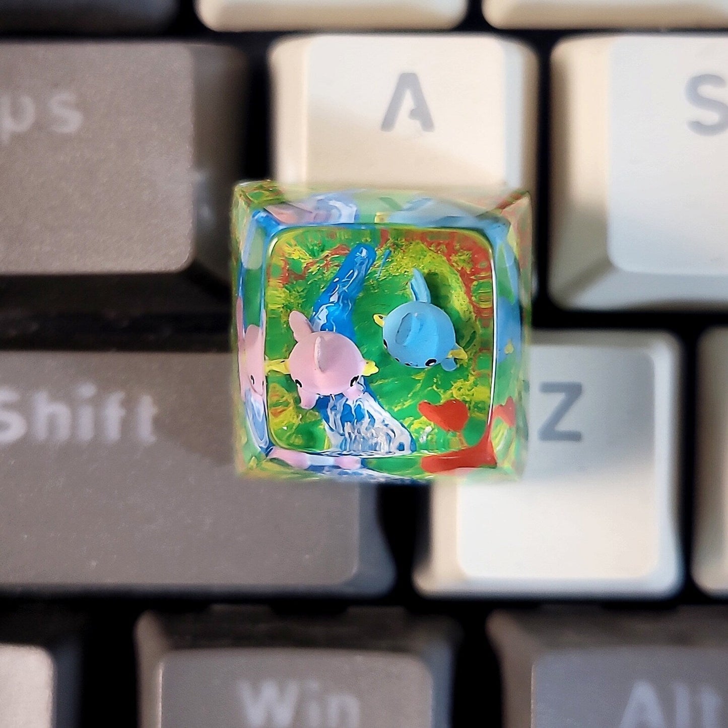 Pokemon Mudkip Shiny Mudkip Artisan Keycaps