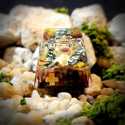 Pokemon Meowth Artisan Keycaps