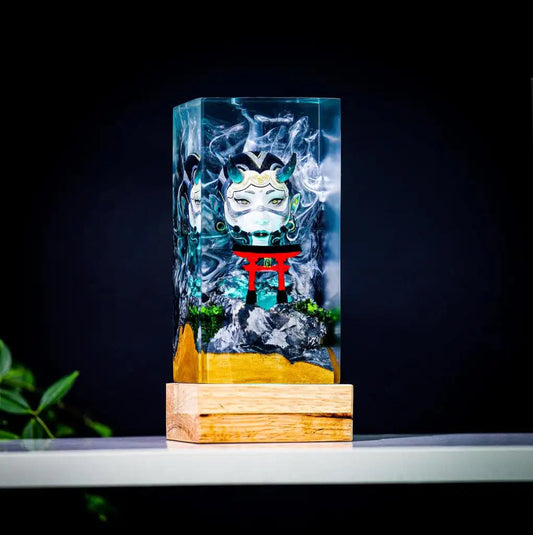 Girl Oni Mask and Torii Gate