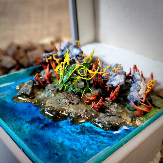 Pokemon Rayquaza Island Diorama Treasure Mistery Box Gift