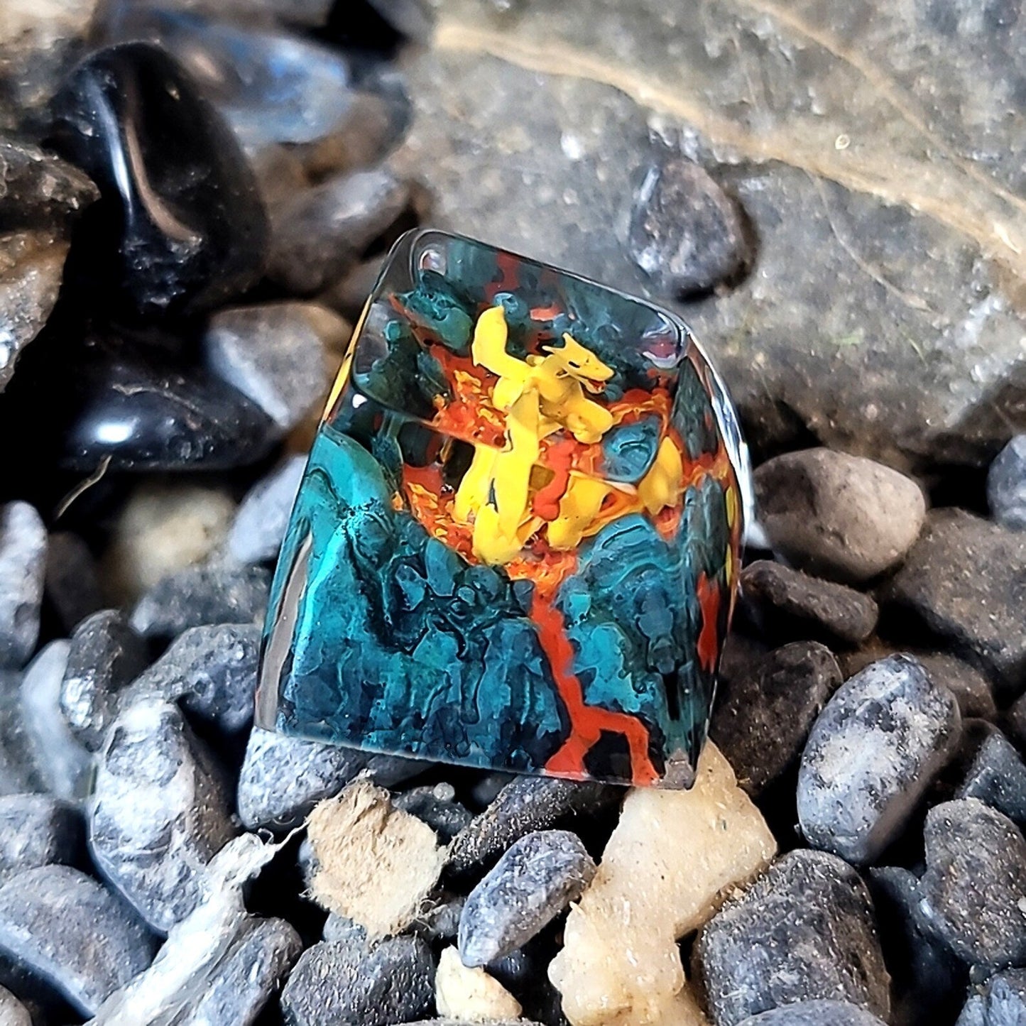 Pokemon Charizard Artisan Keycaps