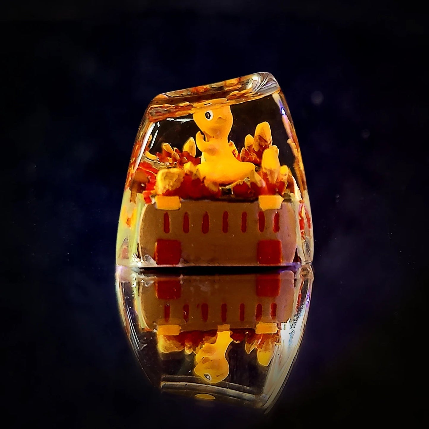 Pokemon Charmander Hitokage Artisan Keycaps Epoxy Resin