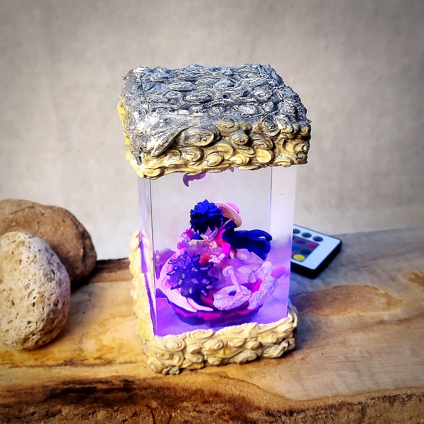 Luffy Gear 1 Chibi One Piece Diorama Epoxy Resin Lamp - ArtFIGU