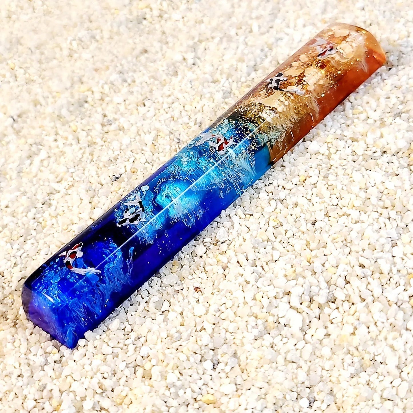 Koi Fish Spacebar Artisan Keycaps Epoxy Resin - ArtFIGU