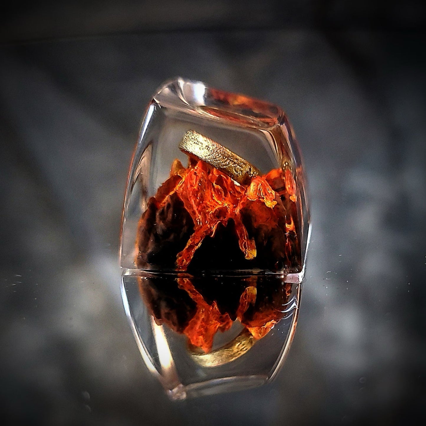 LOTR Lord Of Rings Dark Lord The One Ring Artisan Keycaps Epoxy Resin - ArtFIGU