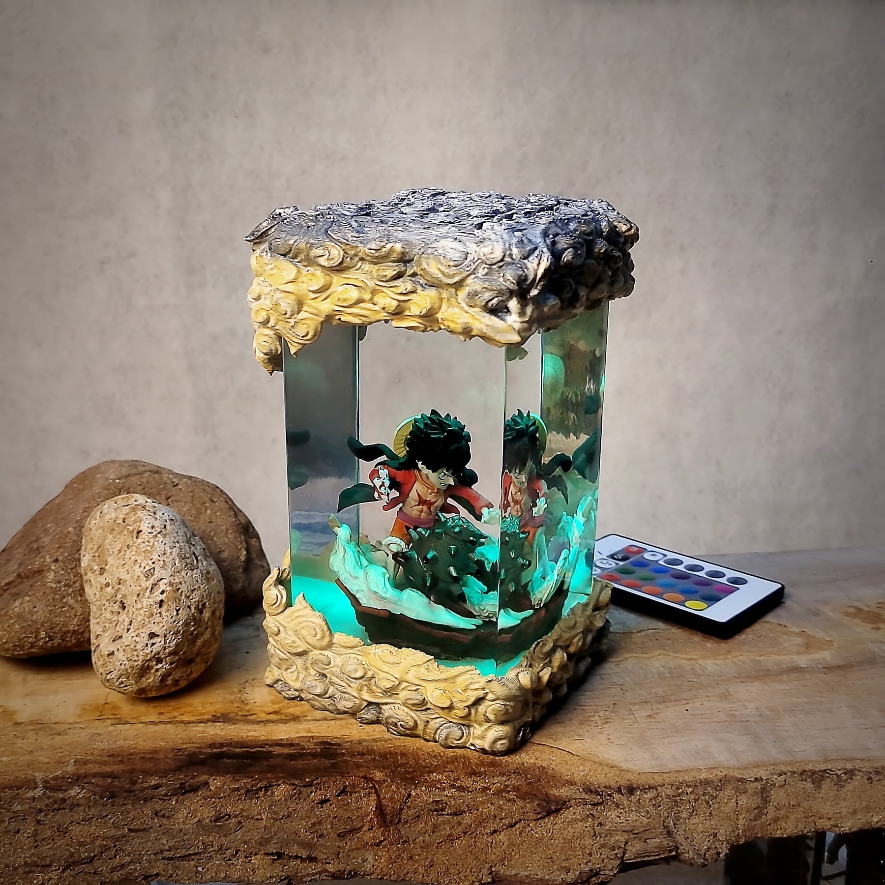 Luffy Gear 1 Chibi One Piece Diorama Epoxy Resin Lamp - ArtFIGU