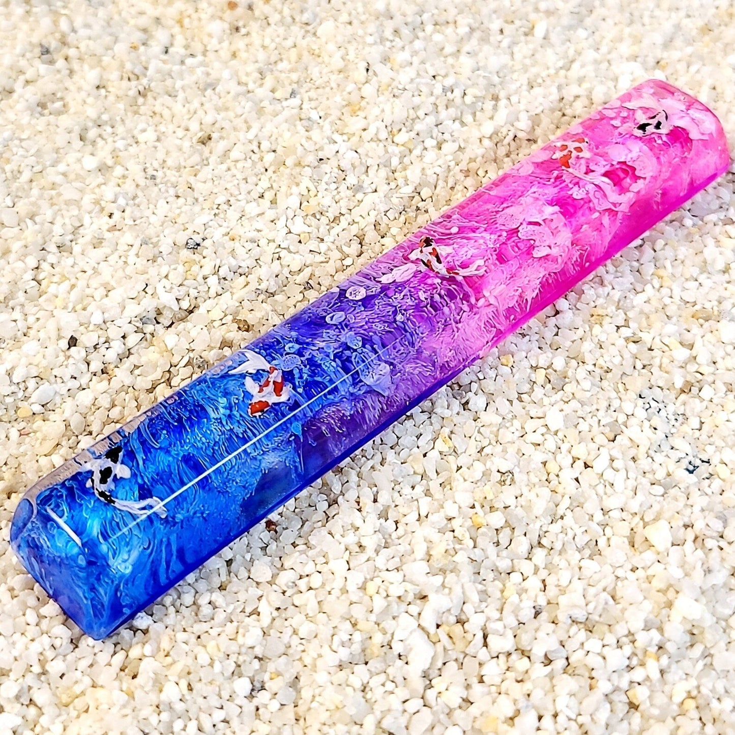 Koi Fish Spacebar Artisan Keycaps Epoxy Resin - ArtFIGU