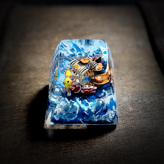 One Piece Luffy Gear Sunny Pirates Going Merry Keyboard Knob Artisan Keycaps