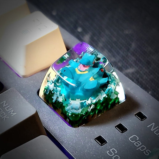 Pokemon Totodile Artisan Keycaps