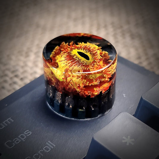 LOTR Lord Of Rings Eye of Sauron Dark Lord The One Ring Keyboard Knob Artisan Keycaps Epoxy Resin - ArtFIGU