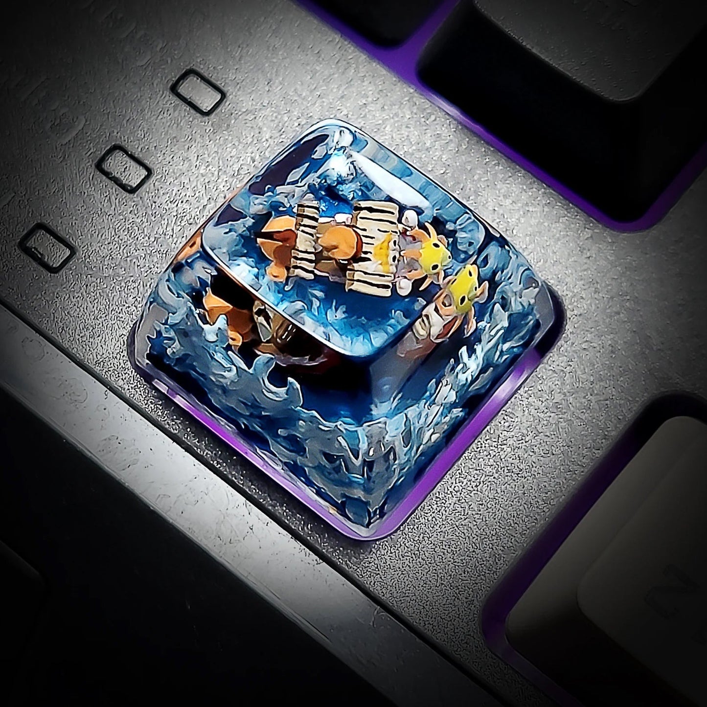 One Piece Luffy Gear Sunny Pirates Going Merry Keyboard Knob Artisan Keycaps