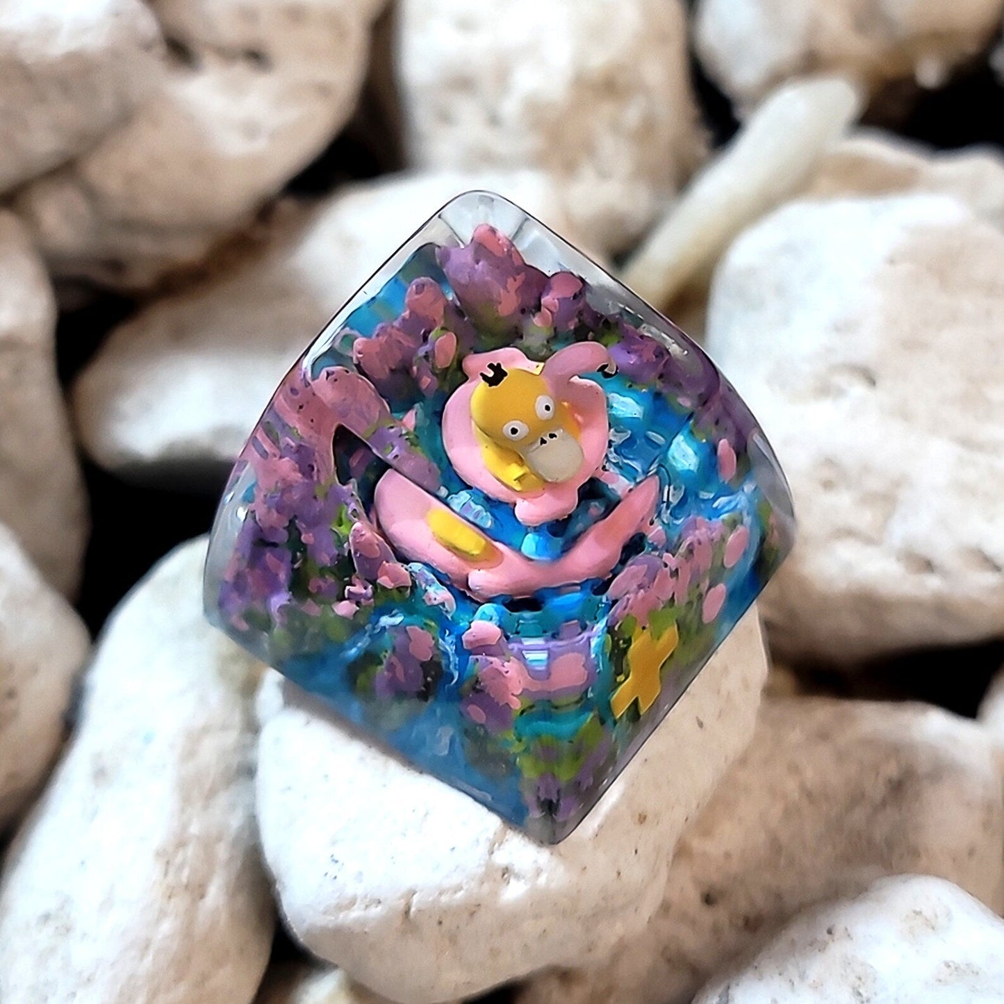 Pokemon Psyduck Artisan Keycaps