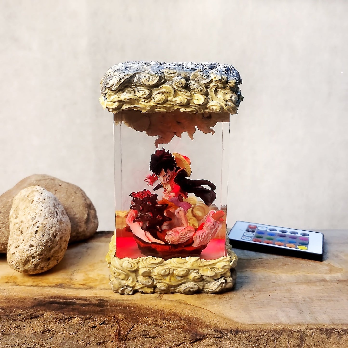 Luffy Gear 1 Chibi One Piece Diorama Epoxy Resin Lamp - ArtFIGU