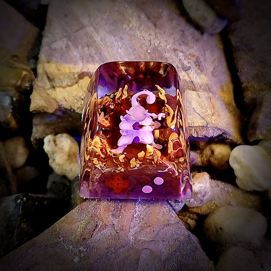 Pokemon Mewtwo Artisan Keycaps