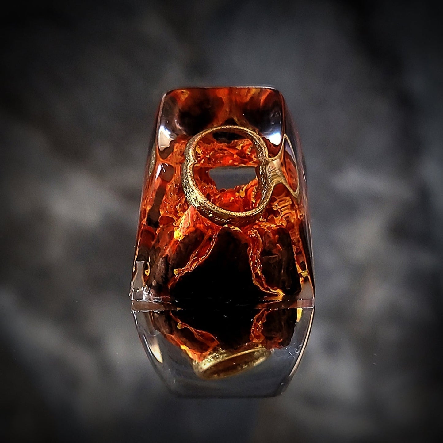 LOTR Lord Of Rings Dark Lord The One Ring Artisan Keycaps Epoxy Resin - ArtFIGU