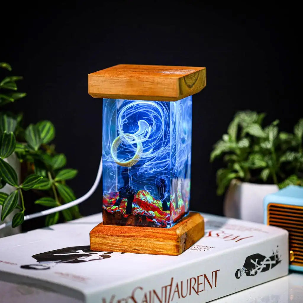 LOTR Lord Of Rings The One Ring Longing Hands Epoxy Resin Lamp - ArtFIGU