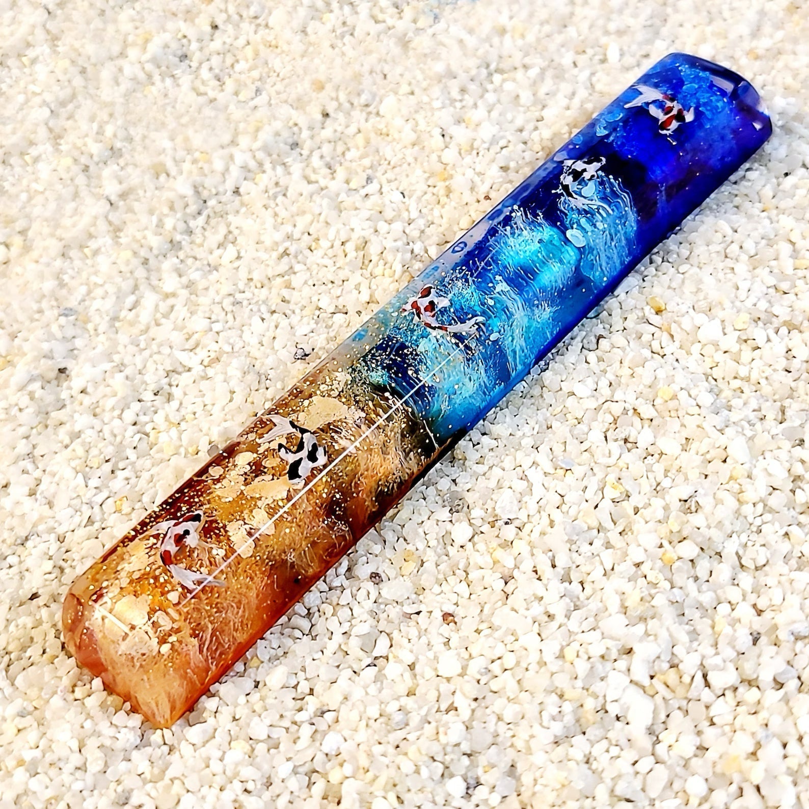 Koi Fish Spacebar Artisan Keycaps Epoxy Resin - ArtFIGU